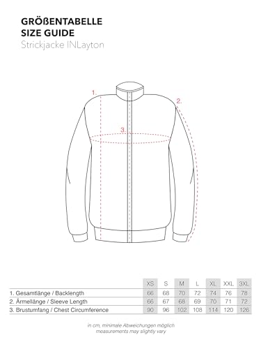 Indicode Herren INLayton Strickjacke mit Stehkragen und Reißverschluss | Cardigan Feinstrickjacke für Männer Irish Cream, L