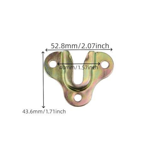 Image of Zinc Yellow Keyhole Hangers Mirror Picture Frame Hangers Mug Key Coat Hanging Rack Wooden Board Wall Mount Single Keyhole Hanging Plate 20 Pack