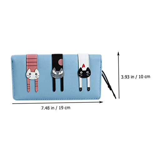 Pu Cartoon Cat Purse for Women Compact Zip Wallet for Cash and Cards Cute Wallet for Everyday Use2