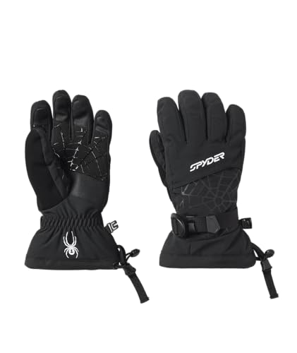 Gants de ski Spyder garçon Overweb chauds et étanches taille XL noir