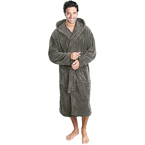 Stars and Stripes Charcoal Grey Hooded Bathrobe Cover