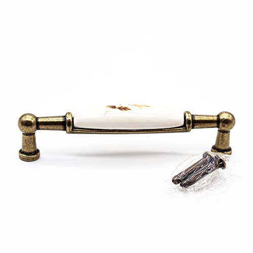 DOJA Barcelona Vintage Furniture Handles, 2 Antique Handles Furniture, Autumn Pink Motif, 106 x 26 x 19 mm - Image 3