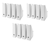 archivador revistero Desk Organizer IKEA Blanco Revista fluns Archivo Holder Documento Organizador Almacenamiento de libro de papel organizador de escritorio de oficina por Lizzy salida 12 unidades