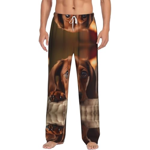 Pantalon de pyjama flanelle homme blanc XL motif teckel une idée cadeau idéale