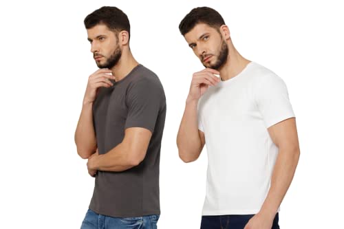 Image of T-Shirt for Men - 100% Cotton Casual T-Shirt | Half Sleeve, Round Neck 4 Way Stretch Fabric | Slim Fit T-Shirt