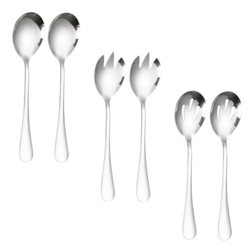 FUNNETOYU Ensalada Cucharas para Ensalada De Acero Inoxidable Cubiertos Occidentales para Catering para Sala De Comedor y Bufé Cucharillas para Bufé y Vajilla para Catering
