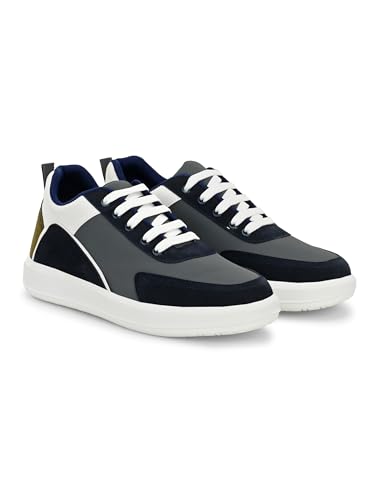 Image of STANPHORD Men Colourblock Chunky Sneakers | Synthetic Lace-Up Sports Casual Shoes | Rubber Sole | Streetwear Walking College Wear (TPBT 8011)