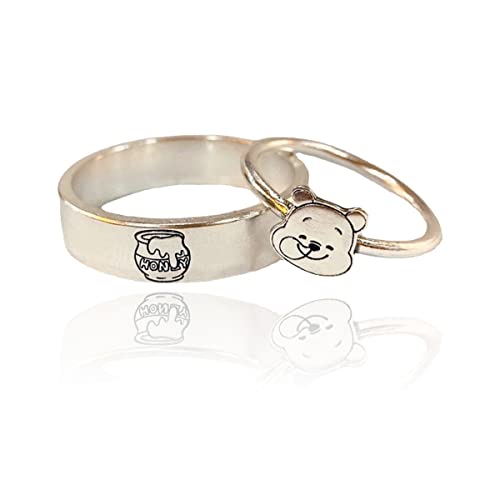 Winnie Puuh Eheringe Winnie Puuh Ringe für Paare Winnie Puuh Freundschaftsringe Winnie Puuh Couple Ring Winnie Puuh Partnerringe Winnie Puuh Verlobungsringe Paar Winnie Puuh Verstellbare Liebe Ring Cover