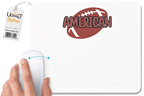 UDNAG White Mousepad 'American Football | American' for Computer/PC/Laptop [230 x 200 x 5mm]