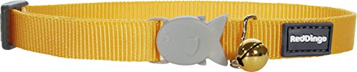Red Dingo Classic Cat Collar, One Size Fits All, Yellow