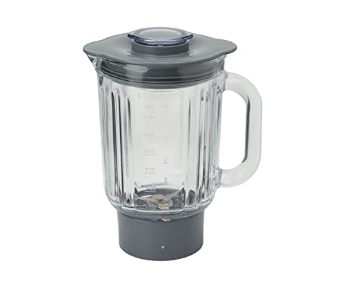 Kenwood Accessoire mélangeur en verre KAP60.000GY, accessoire pour pétrisseuses planétaires, verre Thermoresist avec lames en acier inoxydable, compatible avec Prospero+, capacité 1,2L