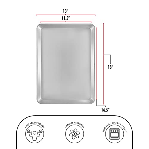 Fat Daddio's Natural Aluminum Half Sheet Pan, 2-Pack by Fat Daddio's - Image 4