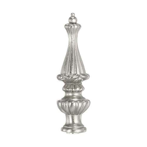 Image of PATIKIL 1pcs 1 /4-27 Lamp Finial Cap Knob, Brushed Lamp Shade Top Harp Top, Silver Tone