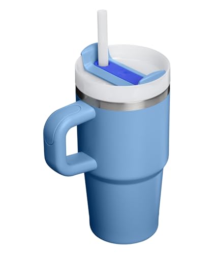 Image of STANLEY Quencher H2.0 Tumbler with Handle and Straw 20 oz | Flowstate 3-Position Lid | Cup Holder Compatible for Travel | Insulated Stainless Steel Cup | BPA-Free | Blue Sky