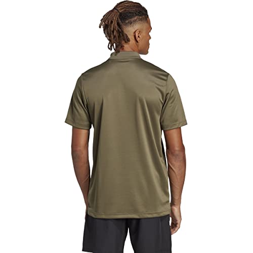 Adidas Men's Designed 2 Move 3-Stripes Polo Shirt, Olive Strata/Black, X-Large #TOP1