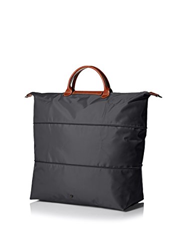Longchamp Le Pliage Expandable Travel Duffel Weekender, Gun, 17.75
