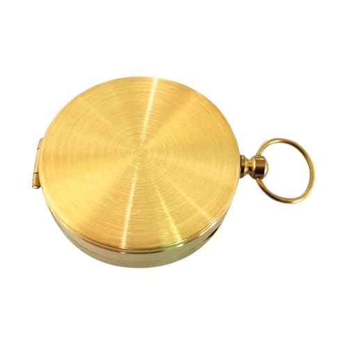 Brújula de supervivencia estilo reloj de bolsillo cobre miniatura 1