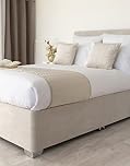 Belledorm Extra Deep Base Wrap Valance Sheet - Transforms a drab looking bed base divan - Luxury Faux Suede (Linen, Super King)