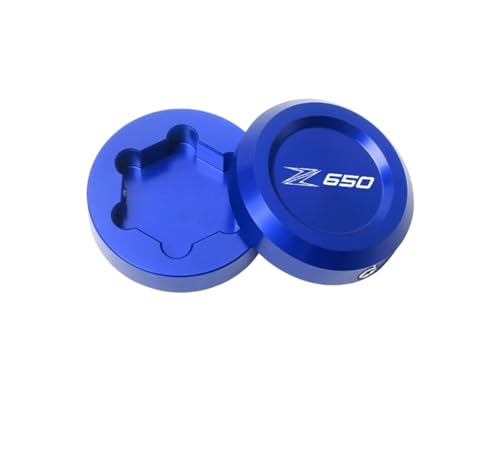 Compatible with 400/Z400/Z650 Modified Aluminum Alloy Front Shock Absorber Decorative Cover Dust Cover(Blue,C)
