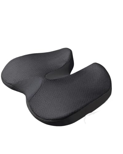 XJJJWL Coussin siège Voiture Coussin Antidérapant Orthopédique en Mousse À Mémoire De Forme pour Le Coccyx, Confort pour Chaise Bureau Et Siège Auto Housses siège Voiture(Black)