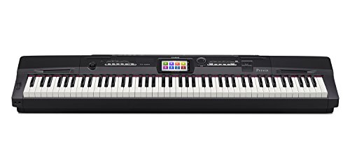 Image of Casio Privia PX-360 Digital Piano - Black Bundle with Furniture Bench, Stand, Dust Cover, Sustain Pedal, Instructional Book, DVD, Online Piano Lessons, and Polishing Cloth