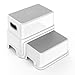 Victostar Toddler Step Stool,2 Kids Step Stool for Bathroom Sink,Baby Potty Stool with Anti-Slip Surface and Rubber Bottom,Plastic Stool with Handle for Toilet Potty Training Bathroom Kitchen