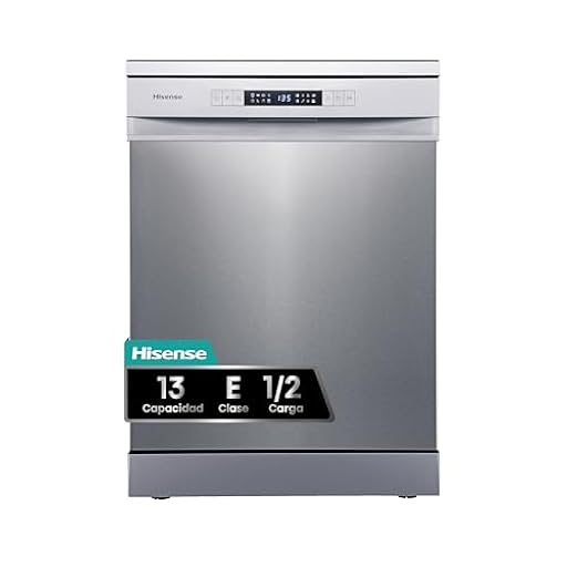 Hisense HS622E10X - Lavavajillas, Capacidad para 13 servicios, 60 cm, Programa ECO, Silencioso, 2, Programa autolimpiable, Contador digital, Libre instalación, Inox | Ya disponible en tu tienda friki favorita! En mundofriki.es!