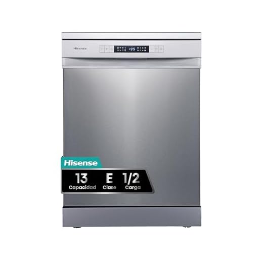 Hisense HS622E10X - Lavavajillas, Capacidad para 13 servicios, 60 cm, Programa ECO, Silencioso, 2, Filtro autolimpiable, Contador digital