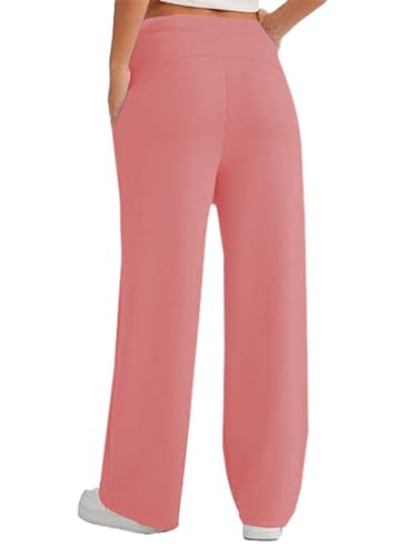 LYANER Women's Casual High Waist Drawstring Wide Leg Lounge Pants with Pocket2