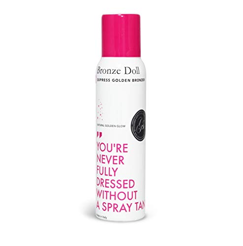 Bronze Doll Self-Tanning Spray (125ml/4oz) - INSTANT Results & Develops Darker Shades after 4-6 hours – For A Bronzed & Golden Tan – Made in Italy