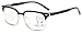 Progressive Multifocus Reading Glasses Women Men Blue Light Blocking, Grey 2.5X
