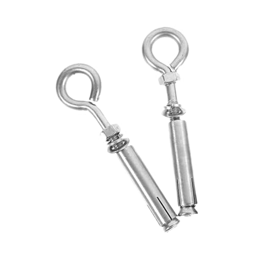 CIYODO Stainless Steel Expansion Screw Bolts Hooks 2pcs for Concrete Walls Easy Installati