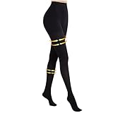 Myshear Medical Compression Pantyhose for Women Men, 15-20 mmHg Compression Tights, Closed Toe Graduated Compression Stockings, High Waist Compression Leggings, Support Hose for Varicose Veins, Edema