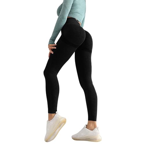 Leggings Deporte Mujer Cintura Alta Gym Pantalones De Yoga Elasticos Opaco Scrunch Leggings Bolsillos Jogging Sin Costuras Mallas De Deporte Fitness Control De Barriga Ropa Deportivas Para Pilates
