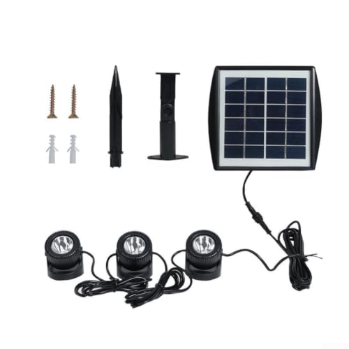 Luces solares RGB para estanque que solucionan la falta de luz en fuentes IP68 6
