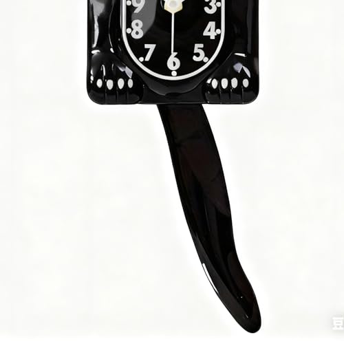Horloge murale chat avec queue mobile pour égayer votre cuisine
