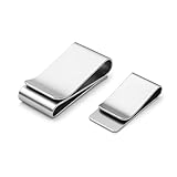IN SELECT Dual Design Set - 2-Pack Permium Stainless Steel Money Clips, Slim & Durable Cash and Card Holders (1 Classic Single + 1 Triple-Fold Design), Perfect Gift for Men & Everyday Carry