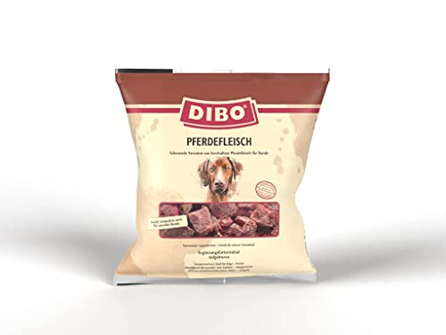 DIBO Pferdefleisch, 20 x 1.000g-Beutel, Tiefkühlfutter, gesunde, natürliche Ernährung für Hunde, Hundefutter, Barf, B.A.R.F.