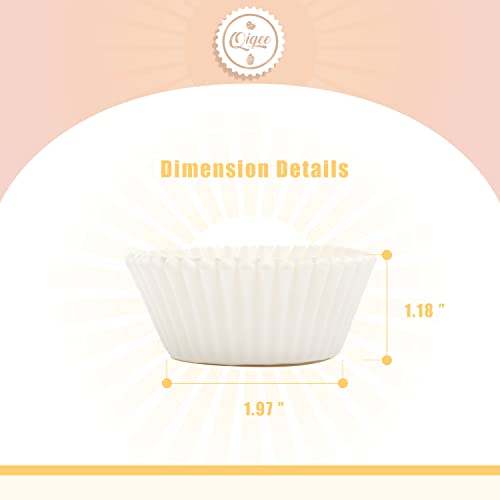 1000Pcs White Cupcake Liners Muffin Linner No Smell, Food Grade Baking Cups（Standard Size）Qiqee #TOP1