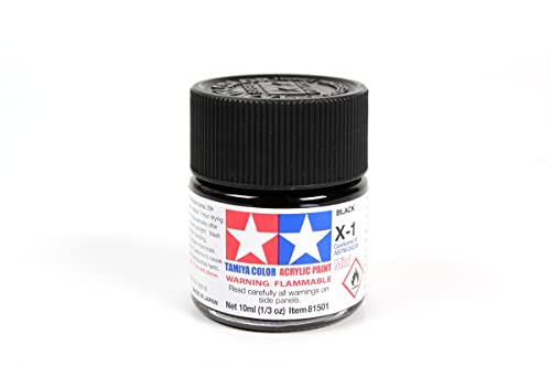 Tamiya Models X-1 Mini Acrylic Paint, Black