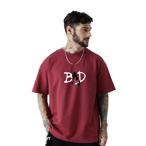 Image of Michael Jackson Oversized Red Tshirt for Men and Women MJ Drop Shoulder Unisex Baggy Loose Fit T-Shirts