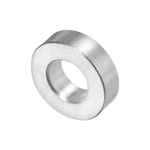 sourcing map 20 Stück Aluminium-Abstandshalter mit 5 mm Bohrung, 10 mm Außendurchmesser und 3 mm Länge, Schraubenabstandsbuchse mit runde Abstandshalter für M5 Schrauben, Bolzen und Stangen