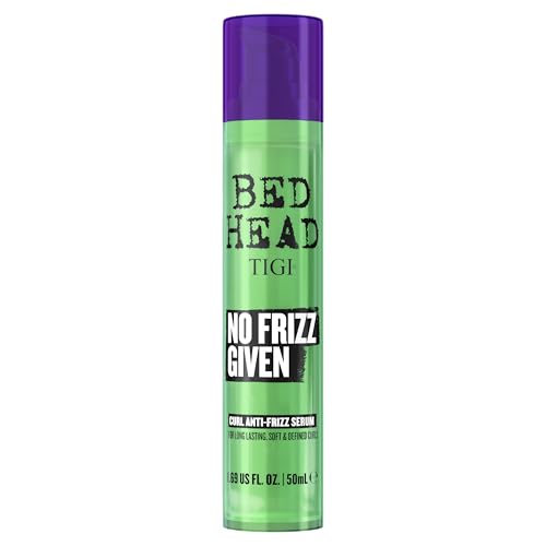 Bed Head by TIGI No Frizz Given Lightweight Curl Serum Humidity Control & Instant Definition Curly Hair Products Dry Finisher with Shine & Bounce Non-Greasy Formula 50ml