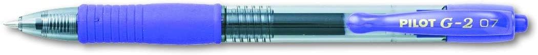PILOT G2 Premium Refillable & Retractable Rolling Ball Gel Pens, Fine Point, Purple Ink, 12 Count (31029)