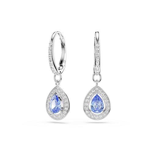 Swarovski Pendants d'oreilles Una Angelic, Taille goutte, Bleues, Métal rhodié