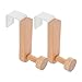 SOLUSTRE 2pcs Door Hook Hanging Door Hangers Macrame Shelf Wall Hanging Metal Clothes Hanger Heavy Duty Hanger Towel Warmer Hooks Towel Hanger Household Wood White Bathroom Door