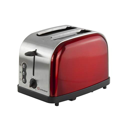 SQ Professional Kettle 2200W & 2 Slice Toaster 900W - Ruby Red