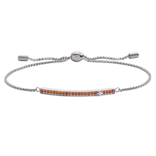 Image of Alex and Ani Pave Bolo Birthstone Bracelet - Stainless Steel Gold /Silver, Perfect for Stacking, Adjustable Birthstone Bracelet for Women, Ideal Gift Jewelry