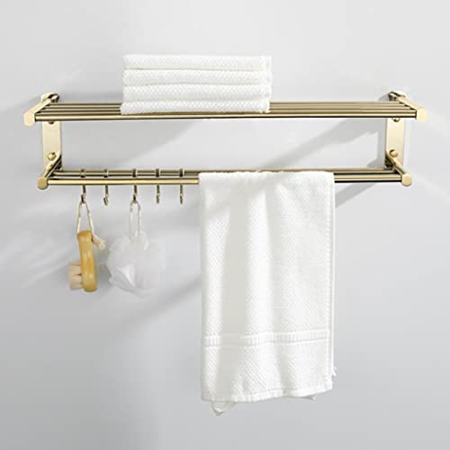 Porte-serviettes mural pliable pour optimiser l'espace du bain familial