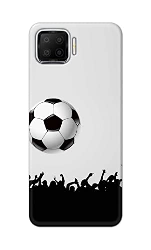 Image of Printed Hard Back Cover Case for Oppo F17 Back Cover (Football Icon) -1302